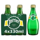 Perrier Sparkling Natural Mineral Water Glass 4x330ml