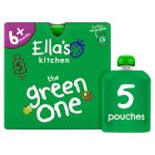 Ella's Kitchen Organic the Green One Smoothie Multipack Baby Food Pouch 6+ Months 5x90g