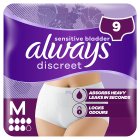 Always Discreet Underwear Incontinence Pants Plus Medium x9