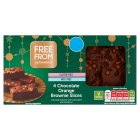 Sainsbury's Free From Chocolate Orange Brownie Slices x4 132g