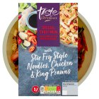 Sainsbury's Chicken & King Prawn Special Chow Mein, Taste the Difference Ready Meal for 1 400g