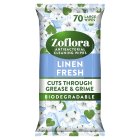Zoflora Antibacterial Large Multi Surface Cleaning Wipes Linen Fresh x70