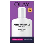 Olay Anti Wrinkle Firm & Lift Face Neck Lotion with SPF15 For Fine Lines Wrinkles 100ml