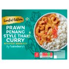 Sainsbury's Prawn Penang Style Thai Curry with Sticky Jasmine Rice, Limited Edition 400g