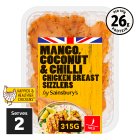 Sainsbury's Mango, Coconut & Chilli Chicken Breast Sizzlers 315g