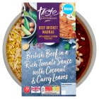 Sainsbury's Beef Brisket Madras & Saffron Pilau Rice, Taste the Difference Ready Meal for 1 400g