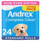 Andrex Complete Clean Toilet Rolls x24