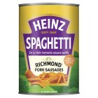 Heinz Spaghetti In a Rich Tomato Sauce with Richmond Pork Sausages 400g