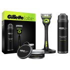 Gillette Labs Set Black & Neon razor + Shave Gel 198ml + Moisturiser 100ml