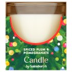 Sainsbury's Spiced Plum & Pomegranate Candle 120g
