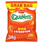 Walkers Quavers Red Leicester Cheese Snacks Grab Bag Crisps 34g