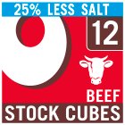 Oxo Reduced Salt Beef Stock Cubes x12 71g
