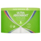 Sainsbury's Ultra Absorbent Kitchen Towel 3 Rolls