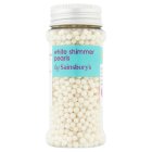 Sainsbury's Cake Decorations, White Shimmer Pearls 80g