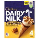 Cadbury Dairy Milk Caramel Ice Cream Cones 4x100ml
