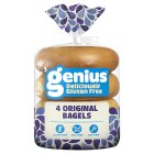 Genius Gluten Free Plain Bagels x4