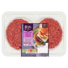 Sainsbury's 2 Signature Beef Rib & Briskett Burgers, Taste the Difference 340g