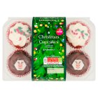 Sainsbury's Christmas Cupcakes x6 288g