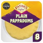 Pataks Plain Poppadoms x8