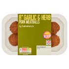 Sainsbury's Garlic & Herb Pork Meatballs, Summer Edition x8 144g