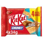 KitKat Chunky Peanut Butter Snacksize Bars 4x34g