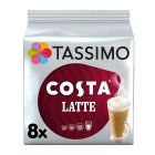 Tassimo Costa Latte Coffee Pods x8