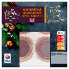 Sainsbury's Mini Christmas Spiced Chutney Topped Pork Pies, Taste the Difference 200g