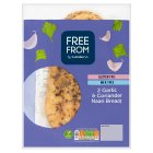 Sainsbury's Deliciously Free From Garlic & Coriander Naan Breads 2 x 100g