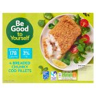 Sainsbury's Breaded Chunky Cod Fillets, Be Good To Yourself x4 500g