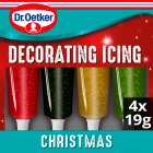 Dr. Oetker Christmas Glitter Decorating Writing Icings 4x19g
