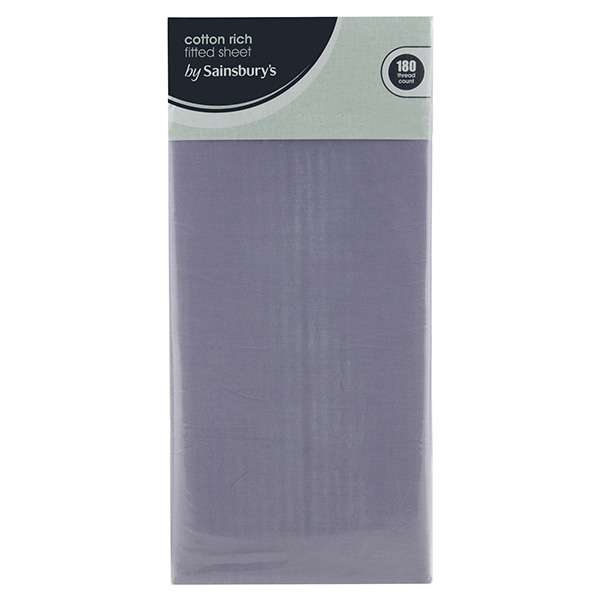 Cotton Rich Fitted Sheet Dusky Lilac 