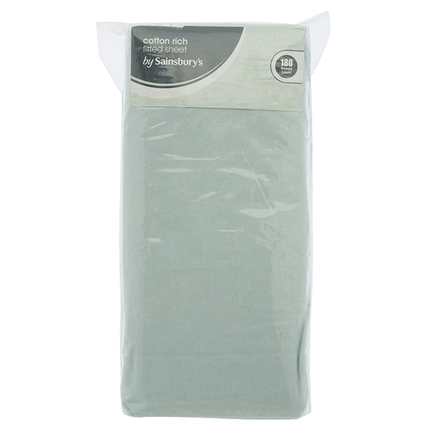 Cotton Rich Fitted Sheet Duck Egg 