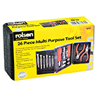 Rolson Tools Pack of 26 Mini Tri Fold Tool Kit