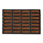 Sainsbury's Home Bootscraper Black & Brown Short Pile Doormat
