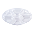 Sainsbury's Home Clear Plastic Circle Snack Tray