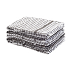 Sainsbury's Home Pack of 5 Small Check Terry Tea Towels - Charcoal