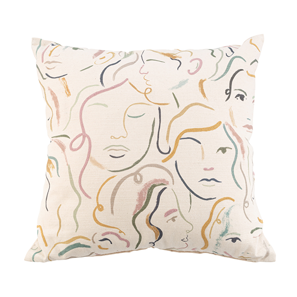 Habitat Artisan Face Printed Cushion 50x50 Sainsbury S