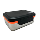 Polar Gear 1Litre Stainless Steel Lunch Box Black/Orange